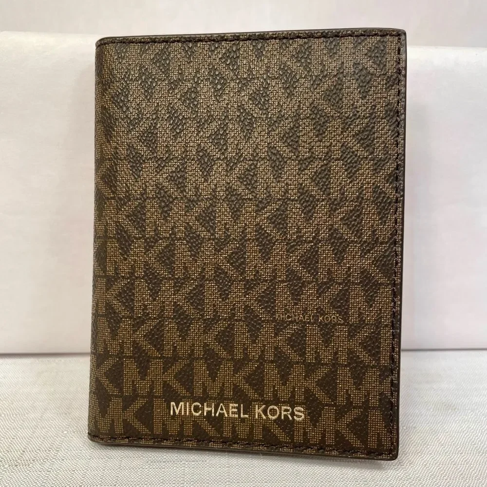 Michael Kors Signature Brown Passport Holder